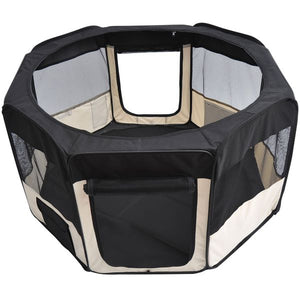 PawHut 49.2 - inch Soft Pet Playpen Folding Tent Kennel Puppy Cat Dog - Yahko Merchandise