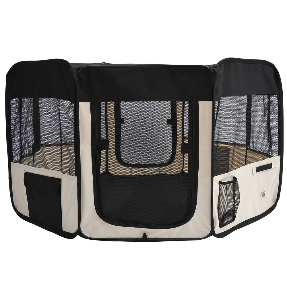 PawHut 49.2 - inch Soft Pet Playpen Folding Tent Kennel Puppy Cat Dog - Yahko Merchandise