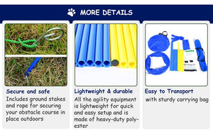 PawHut Dog Agility Starter Kit Pet Outdoor Exercise Training Set - Yahko Merchandise