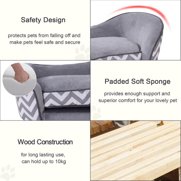 PawHut Pet Soft Warm Sofa Elevated Dog Puppy Sleeping Bed Bed Raised - Yahko Merchandise