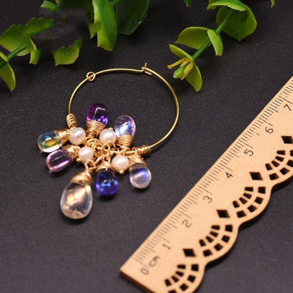Pearl Czech crystal earrings - Yahko Merchandise