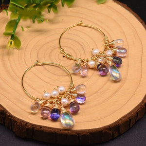 Pearl Czech crystal earrings - Yahko Merchandise