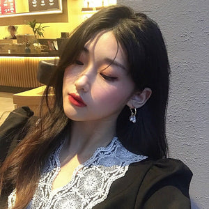Pearl tassel earrings simple earrings - Yahko Merchandise
