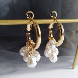 Pearl tassel earrings simple earrings - Yahko Merchandise
