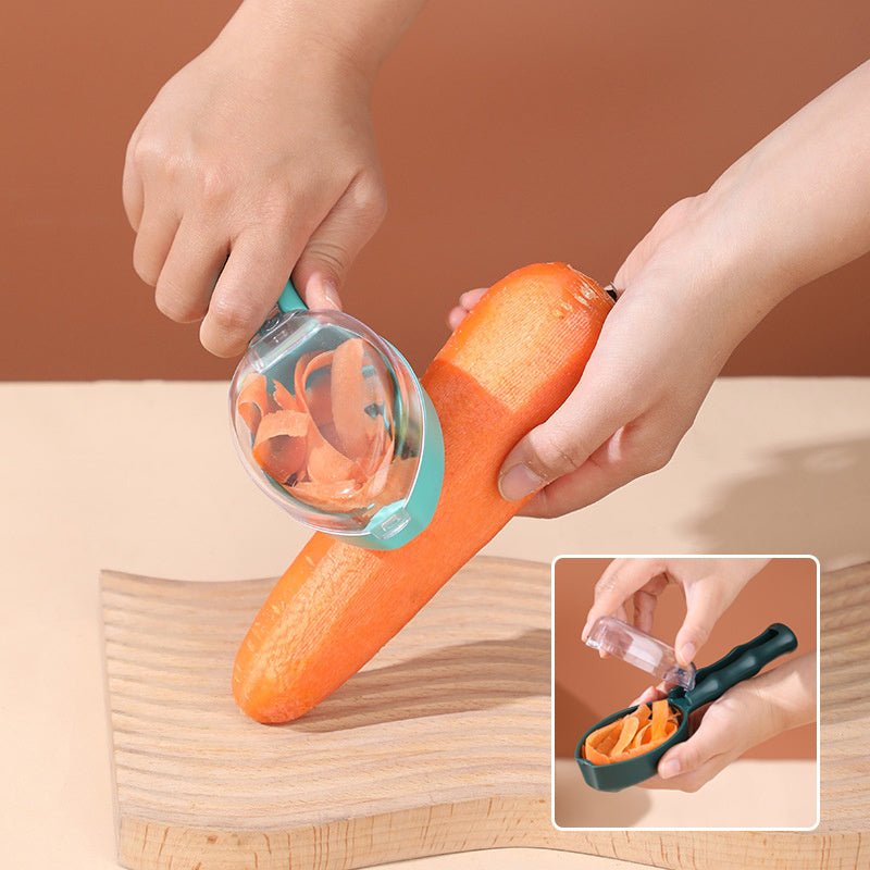 Peeling Knife With Storage Lid Fruit And Potato Peeler Kitchen Gadgets - Yahko Merchandise