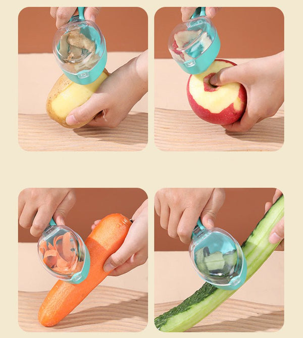 Peeling Knife With Storage Lid Fruit And Potato Peeler Kitchen Gadgets - Yahko Merchandise