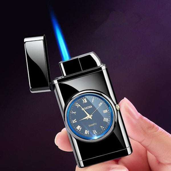 Personalized Creative Multifunctional Electronic Watch Cigarette Lighter - in - one Body Multi - purpose LED Flashing Lamp Gift Lighter - Yahko Merchandise