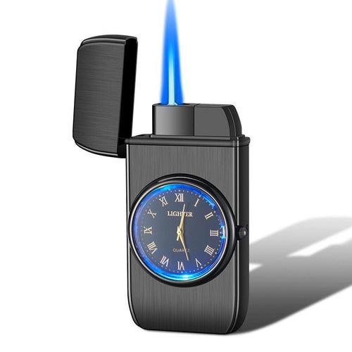 Personalized Creative Multifunctional Electronic Watch Cigarette Lighter - in - one Body Multi - purpose LED Flashing Lamp Gift Lighter - Yahko Merchandise