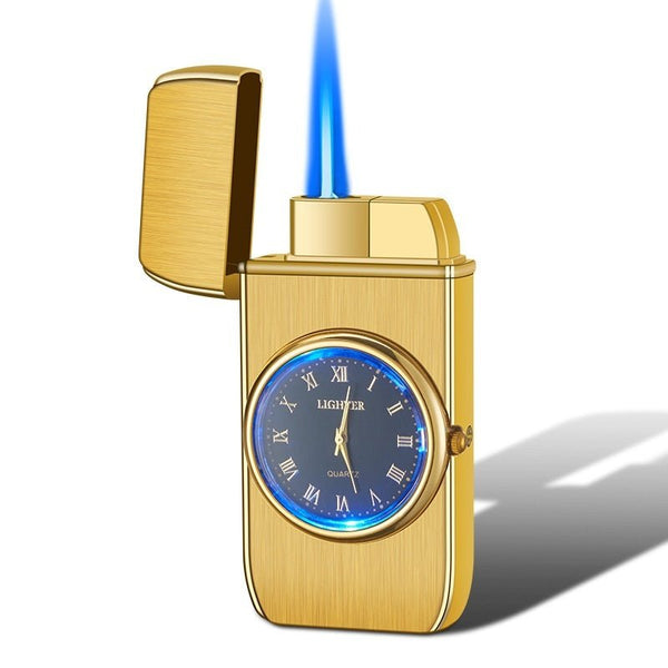 Personalized Creative Multifunctional Electronic Watch Cigarette Lighter - in - one Body Multi - purpose LED Flashing Lamp Gift Lighter - Yahko Merchandise