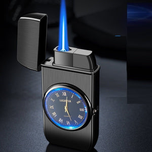 Personalized Creative Multifunctional Electronic Watch Cigarette Lighter - in - one Body Multi - purpose LED Flashing Lamp Gift Lighter - Yahko Merchandise