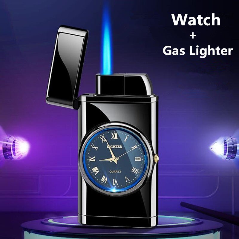 Personalized Creative Multifunctional Electronic Watch Cigarette Lighter - in - one Body Multi - purpose LED Flashing Lamp Gift Lighter - Yahko Merchandise