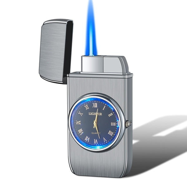 Personalized Creative Multifunctional Electronic Watch Cigarette Lighter - in - one Body Multi - purpose LED Flashing Lamp Gift Lighter - Yahko Merchandise