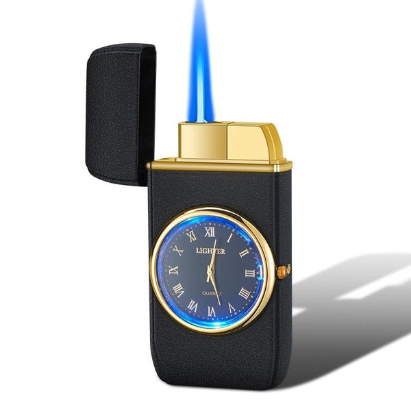 Personalized Creative Multifunctional Electronic Watch Cigarette Lighter - in - one Body Multi - purpose LED Flashing Lamp Gift Lighter - Yahko Merchandise