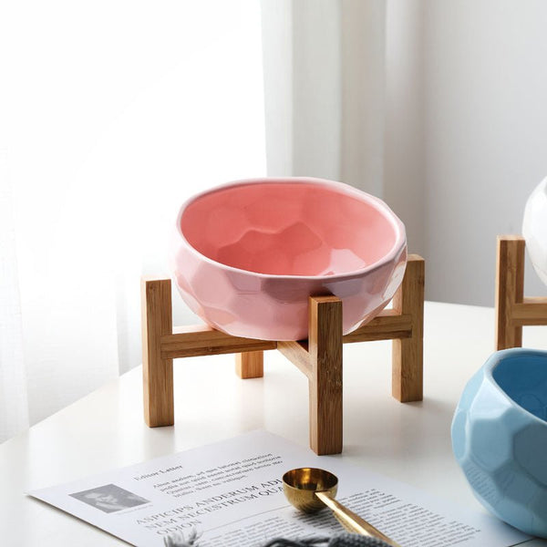 Pet bowl oblique mouth cat bowl food bowl dog bowl method bucket food bowl - Yahko Merchandise