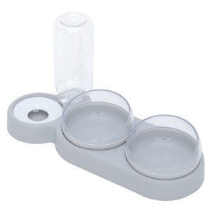 Pet Cat Bowl Automatic Feeder Dog Cat Food Bowl With Water Fountain Double Bowl Drinking Raised Stand - Yahko Merchandise