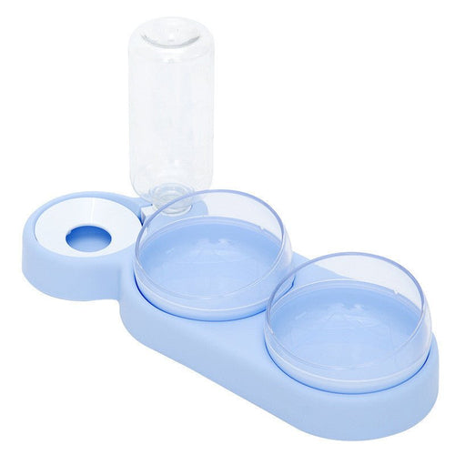 Pet Cat Bowl Automatic Feeder Dog Cat Food Bowl With Water Fountain Double Bowl Drinking Raised Stand - Yahko Merchandise