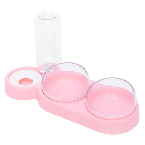 Pet Cat Bowl Automatic Feeder Dog Cat Food Bowl With Water Fountain Double Bowl Drinking Raised Stand - Yahko Merchandise