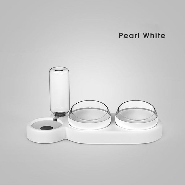 Pet Cat Bowl Automatic Feeder Dog Cat Food Bowl With Water Fountain Double Bowl Drinking Raised Stand - Yahko Merchandise