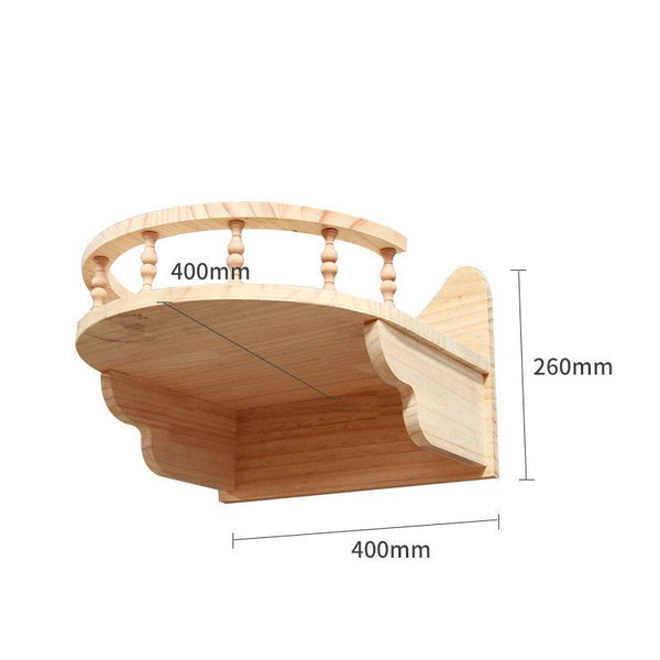 Pet Cat Climbing Frame Wall Type Solid Wood Wall Hanging Platform Ladder Pets Accessories - Yahko Merchandise
