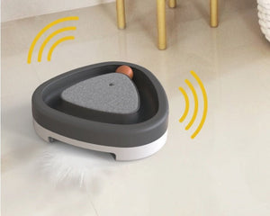 Pet Cat Self - hey Toy Smart Funny Cat Triangle Turntable Electric Toy Cat Scratcher - Yahko Merchandise