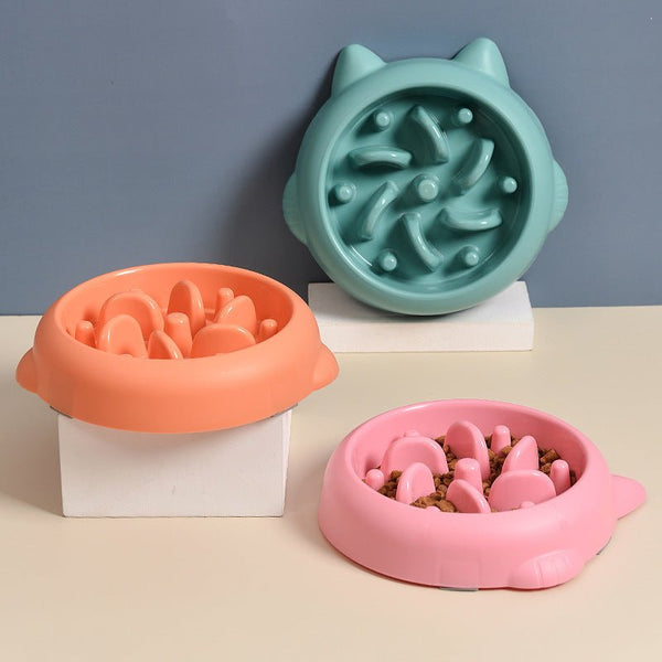 Pet Dog Cat Slow Feeder Bowls Anti Choking Slow Feeder Dish Bowl Home Dog Eating Plate Anti Gulping Bowl Supplies - Yahko Merchandise