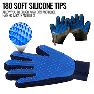 Pet Grooming Gloves Dog Brush Mitts Deshedding Hair Removal Massage - Yahko Merchandise
