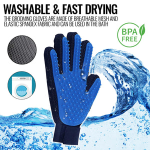Pet Grooming Gloves Dog Brush Mitts Deshedding Hair Removal Massage - Yahko Merchandise