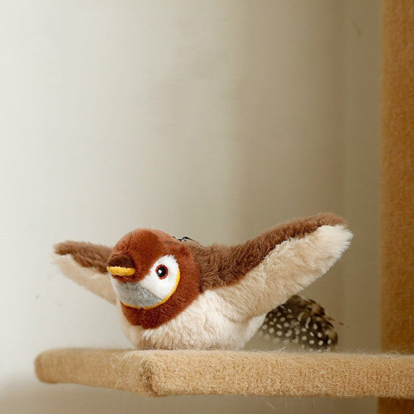 Pet Plush Toy Making Sound Electric Fish Jumping Winged Bird - Yahko Merchandise