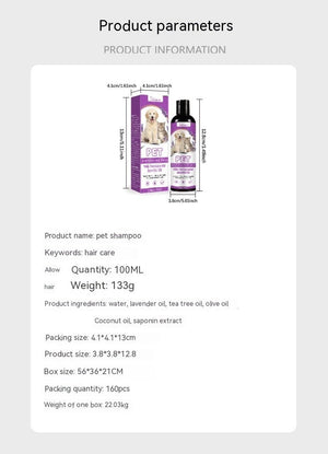 Pet Shampoo Pet Bath Relieve Skin Itching Hair Soft Non - knotted Shampoo - Yahko Merchandise
