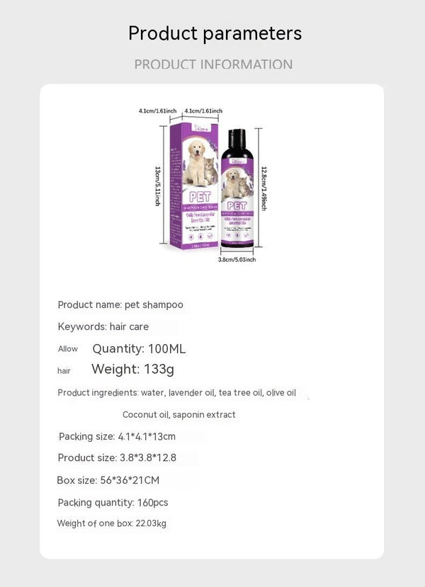 Pet Shampoo Pet Bath Relieve Skin Itching Hair Soft Non - knotted Shampoo - Yahko Merchandise