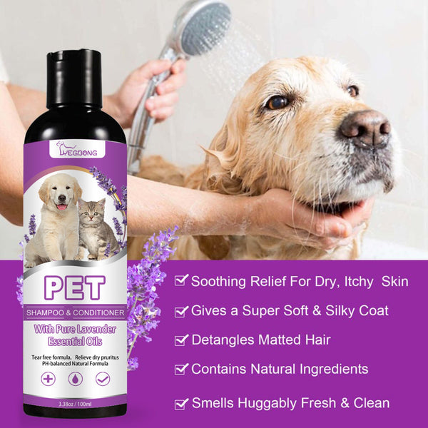 Pet Shampoo Pet Bath Relieve Skin Itching Hair Soft Non - knotted Shampoo - Yahko Merchandise