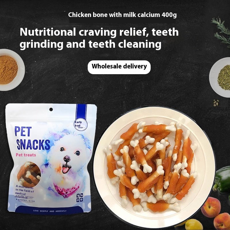 Pet Snack Chicken Wrapped Around Milk Bones 400g - Yahko Merchandise