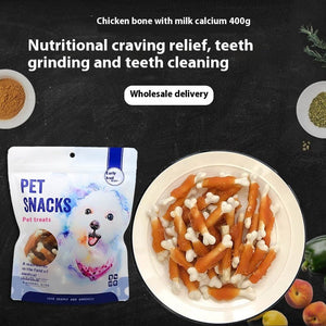 Pet Snack Chicken Wrapped Around Milk Bones 400g - Yahko Merchandise