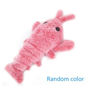 Pet Toys Electric Jumping Shrimp USB Charging Simulation Lobster Funny Cat Plush Pets Toy - Yahko Merchandise