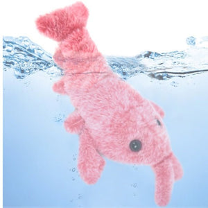 Pet Toys Electric Jumping Shrimp USB Charging Simulation Lobster Funny Cat Plush Pets Toy - Yahko Merchandise