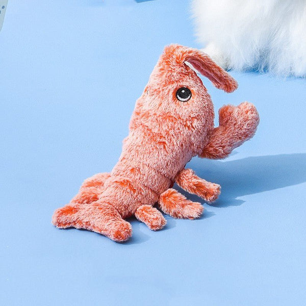 Pet Toys Electric Jumping Shrimp USB Charging Simulation Lobster Funny Cat Plush Pets Toy - Yahko Merchandise