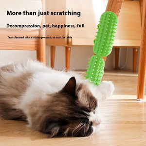 Pets Cat Hair Removal Massage Comb Cats Scratching Rubbing Brush Kitten Grooming Self Cleaning Wall Corner Cat Scratcher Combs Pet Products - Yahko Merchandise