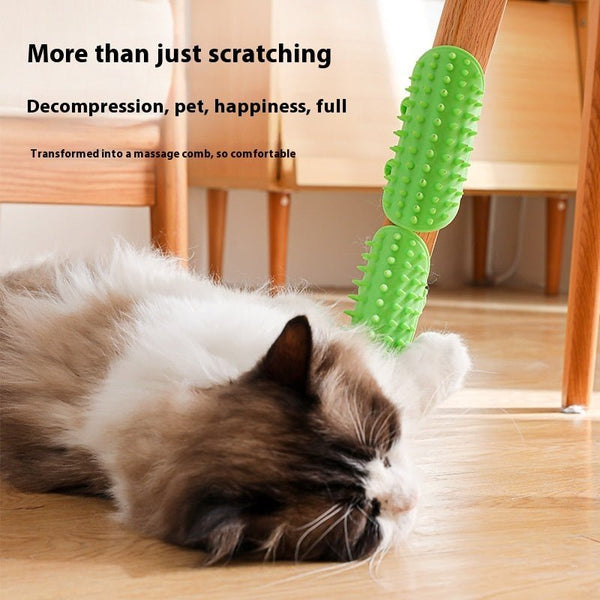 Pets Cat Hair Removal Massage Comb Cats Scratching Rubbing Brush Kitten Grooming Self Cleaning Wall Corner Cat Scratcher Combs Pet Products - Yahko Merchandise