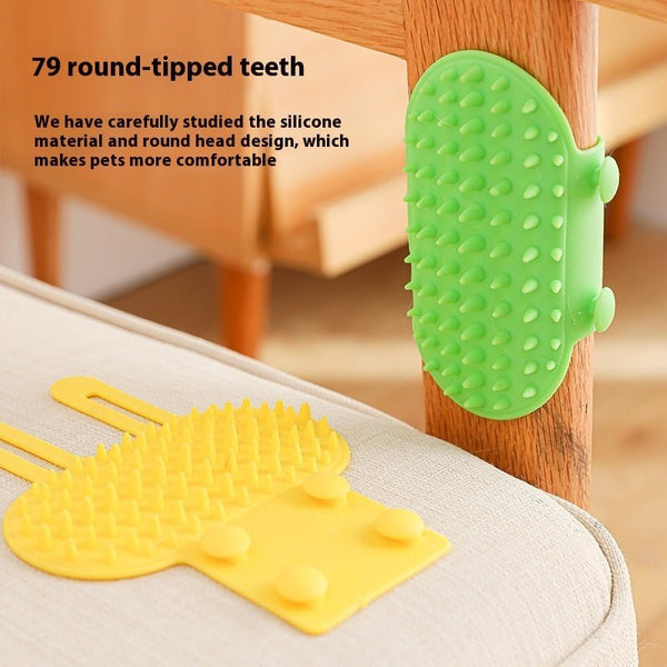 Pets Cat Hair Removal Massage Comb Cats Scratching Rubbing Brush Kitten Grooming Self Cleaning Wall Corner Cat Scratcher Combs Pet Products - Yahko Merchandise