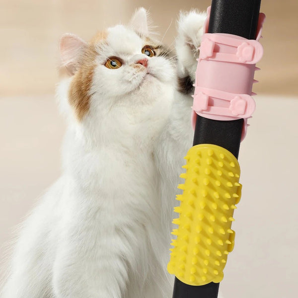 Pets Cat Hair Removal Massage Comb Cats Scratching Rubbing Brush Kitten Grooming Self Cleaning Wall Corner Cat Scratcher Combs Pet Products - Yahko Merchandise