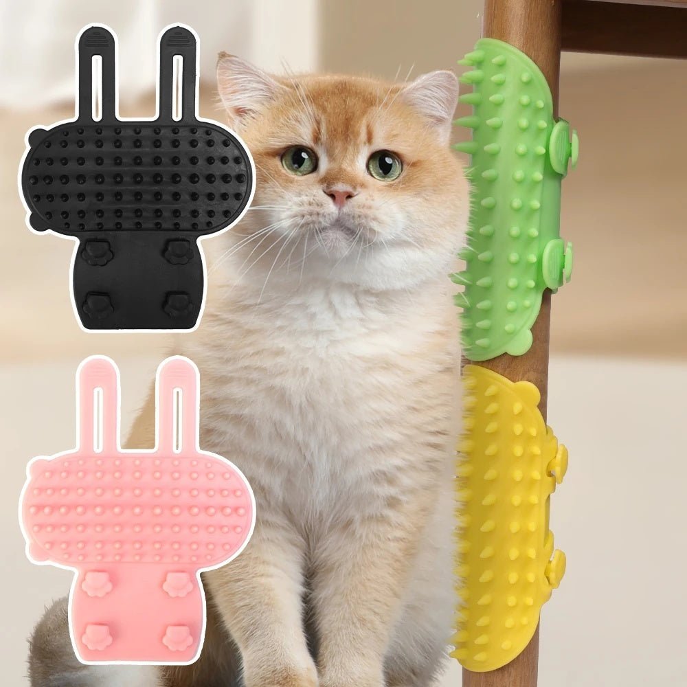 Pets Cat Hair Removal Massage Comb Cats Scratching Rubbing Brush Kitten Grooming Self Cleaning Wall Corner Cat Scratcher Combs Pet Products - Yahko Merchandise