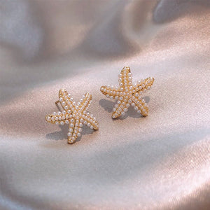 Pineapple Starfish Pearl Earrings - Yahko Merchandise