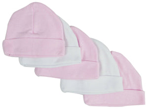Pink & White Baby Caps (Pack of 5) - Yahko Merchandise