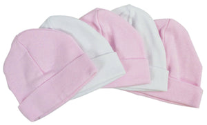 Pink & White Baby Caps (Pack of 5) - Yahko Merchandise