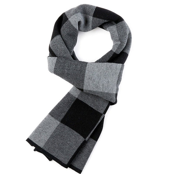 Plaid men scarf knitted scarf - Yahko Merchandise