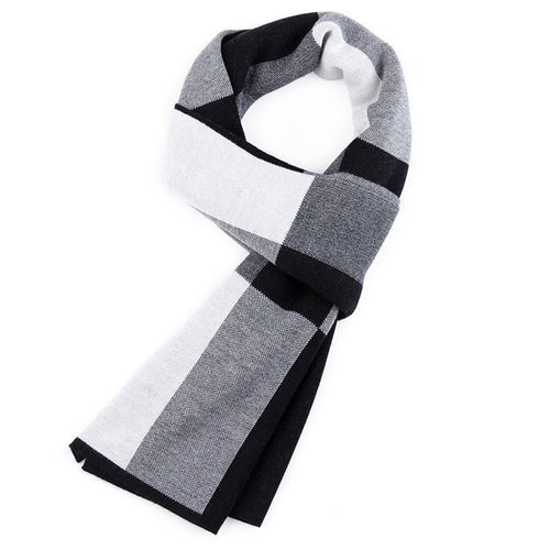 Plaid men scarf knitted scarf - Yahko Merchandise