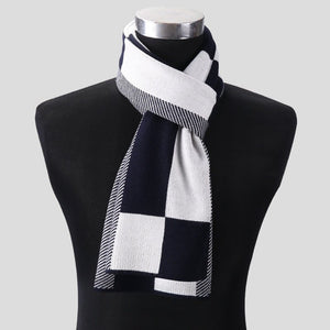 Plaid men scarf knitted scarf - Yahko Merchandise