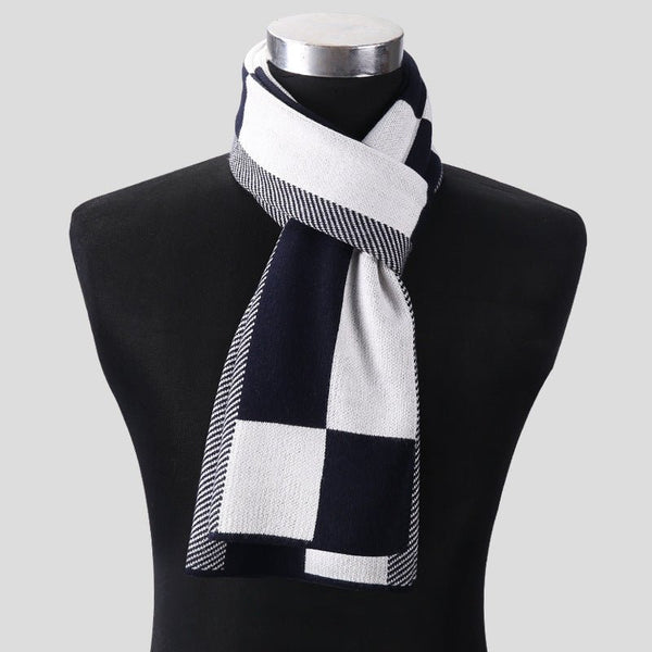 Plaid men scarf knitted scarf - Yahko Merchandise