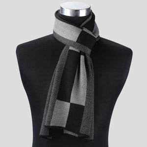 Plaid men scarf knitted scarf - Yahko Merchandise