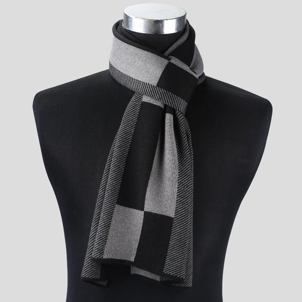 Plaid men scarf knitted scarf - Yahko Merchandise